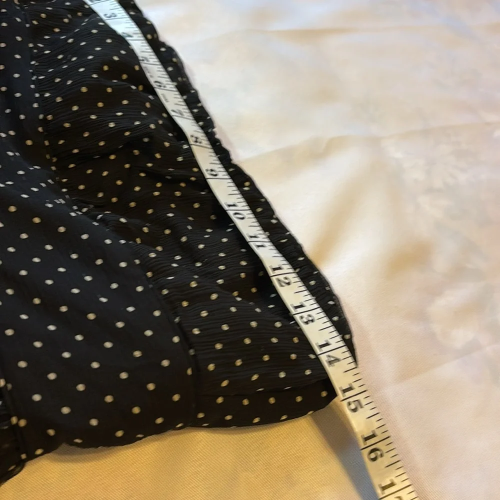 J Crew Black and White Polkadot Silk  Strapless Dress Size 4